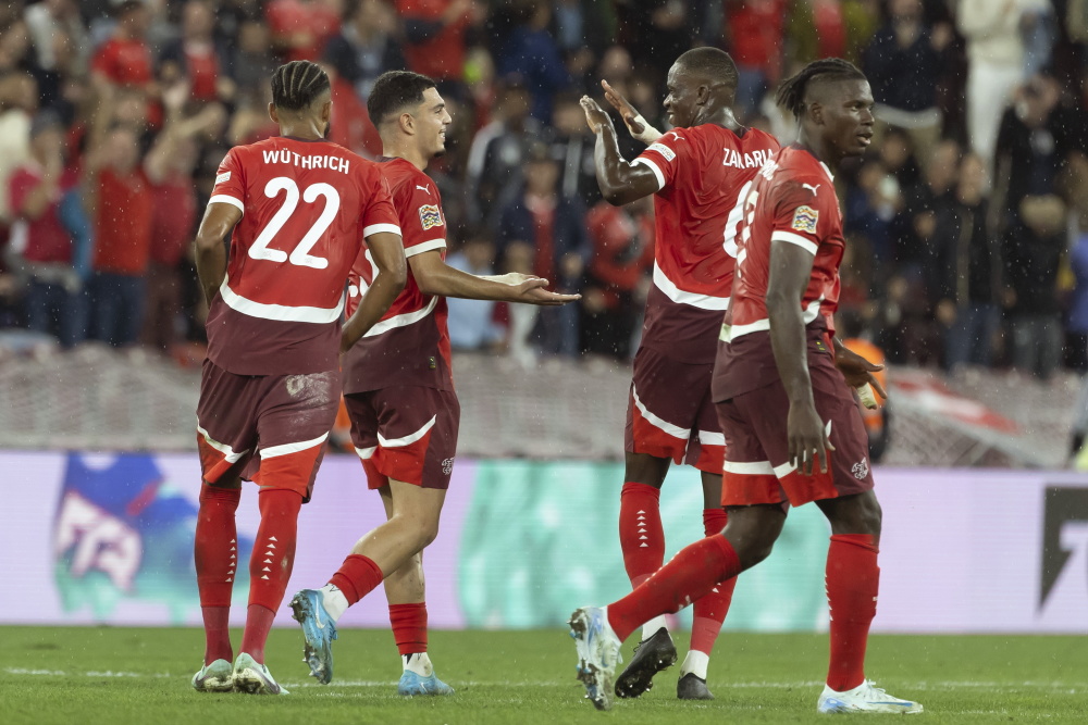 瑞士在欧国联比赛中折服对手